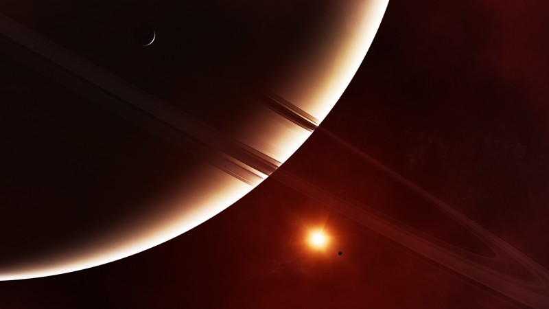 Saturn, planet, 4K