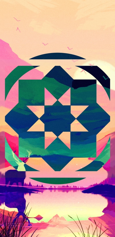 Video Game Firewatch, Polyscape, Shapes, 1440x2960