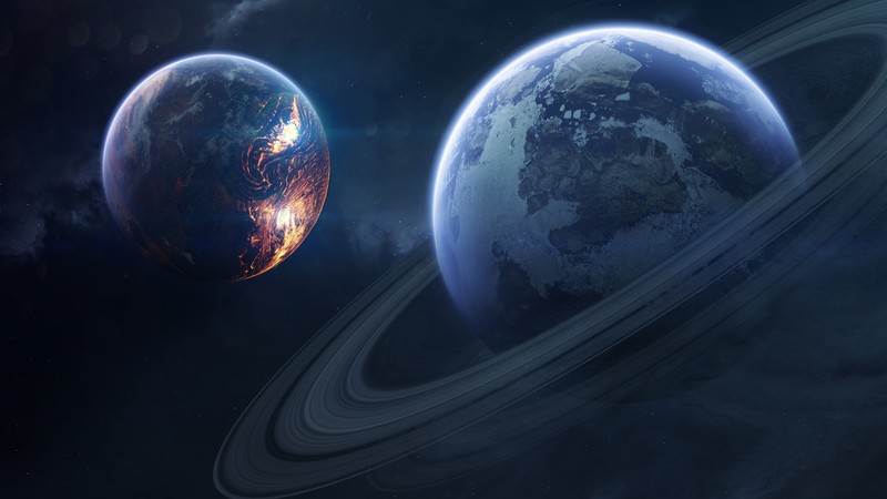 Saturn, planet, 4k