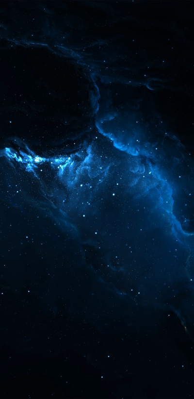 Sci Fi Nebula, Blue, Space, 1440x2960