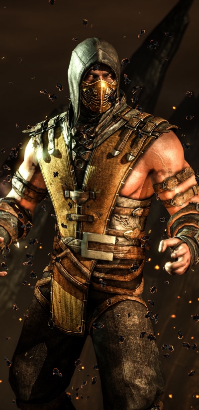 Video Game Mortal Kombat X, Scorpion (Mortal Kombat), 1440x2960