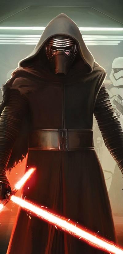 Movie Star Wars Episode VII: The Force Awakens, Stormtrooper, Star Wars, Kylo Ren, Lightsaber, 1440x2960