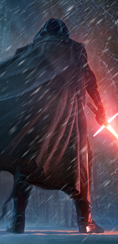 Movie Star Wars Episode VII: The Force Awakens, Lightsaber, Kylo Ren, Star Wars, 1440x2960