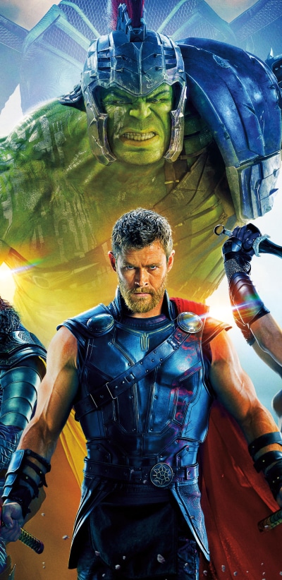 Movie Thor: Ragnarok, Chris Hemsworth, Tessa Thompson, Hulk, Thor, Loki (Marvel Comics), 1440x2960