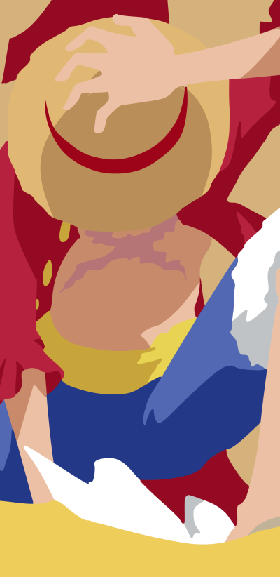 Anime One Piece, Minimalist, Monkey D. Luffy, 1440x2960