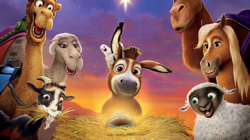 The Star, sheep, donkey, camel, 4k