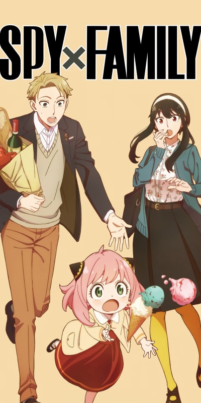 Anime Spy x Family, Anya Forger, Loid Forger, Yor Forger, 1440x2880