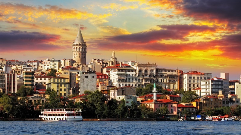 Turkey, Istanbul, sea, sunrise, 4k