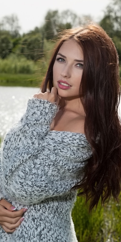 Women Model, Brunette, Long Hair, 1440x2880
