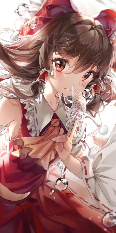 Anime Touhou, Reimu Hakurei, 1440x2880