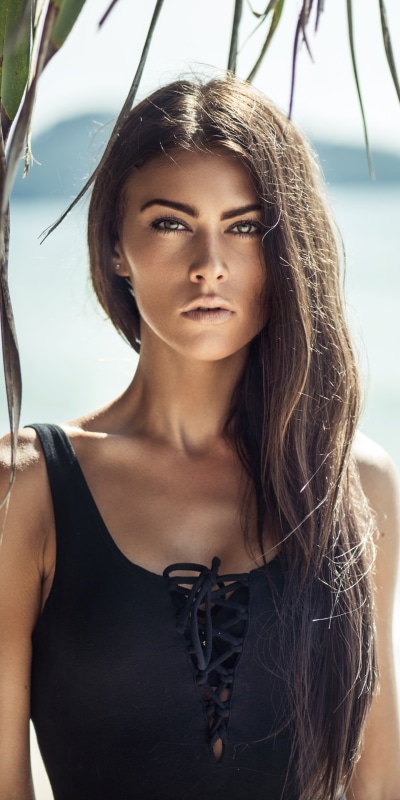 Women Model, Brunette, Swimsuit, 1440x2880