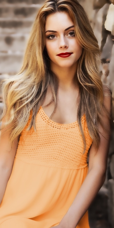 Women Model, Blonde, Lipstick, 1440x2880