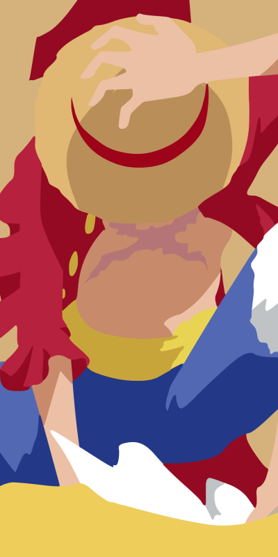 Anime One Piece, Minimalist, Monkey D. Luffy, 1440x2880