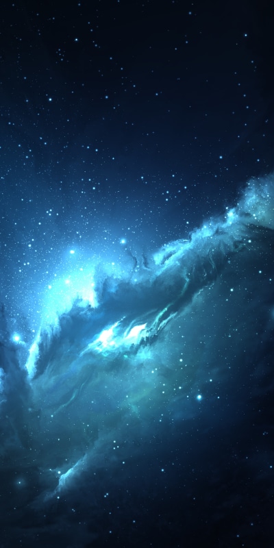 Sci Fi Nebula, Blue, Space, 1440x2880