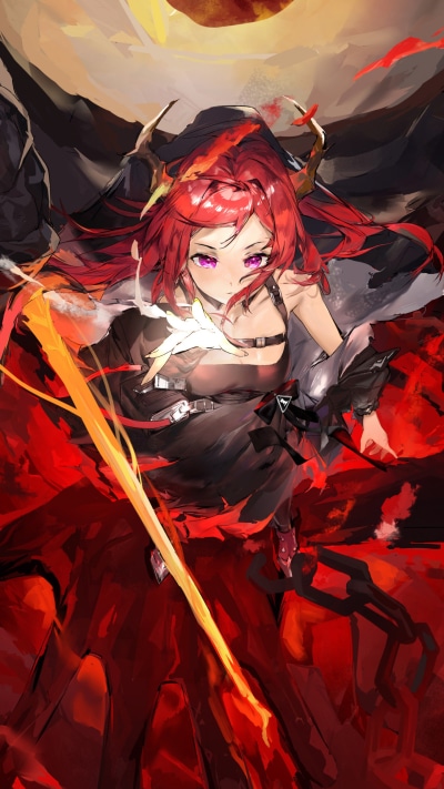 Video Game Arknights, Surtr (Arknights), 1440x2560