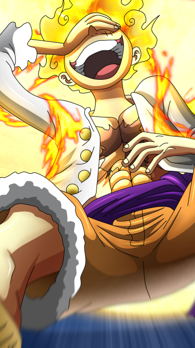 Anime One Piece, Monkey D. Luffy, Gear 5 (One Piece), 1440x2560