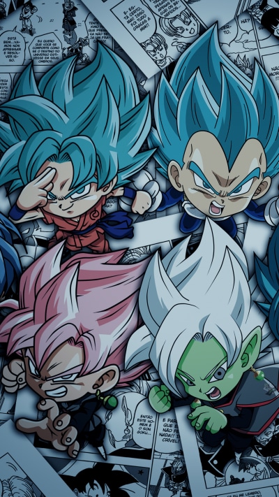 Anime Dragon Ball Super, Vegeta (Dragon Ball), Goku, Super Saiyan Blue, Trunks (Dragon Ball), 1440x2560