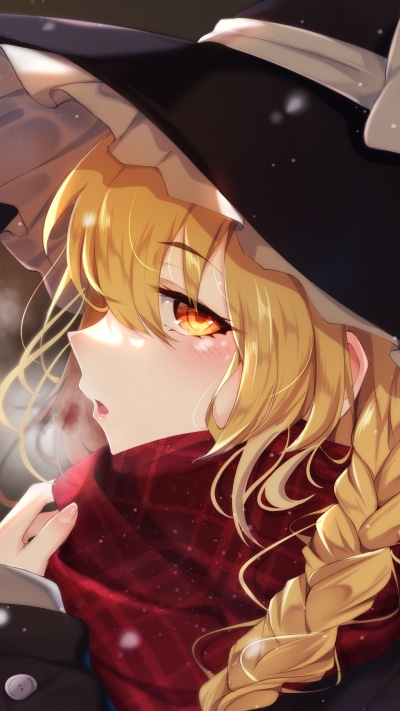 Anime Touhou, Marisa Kirisame, 1440x2560