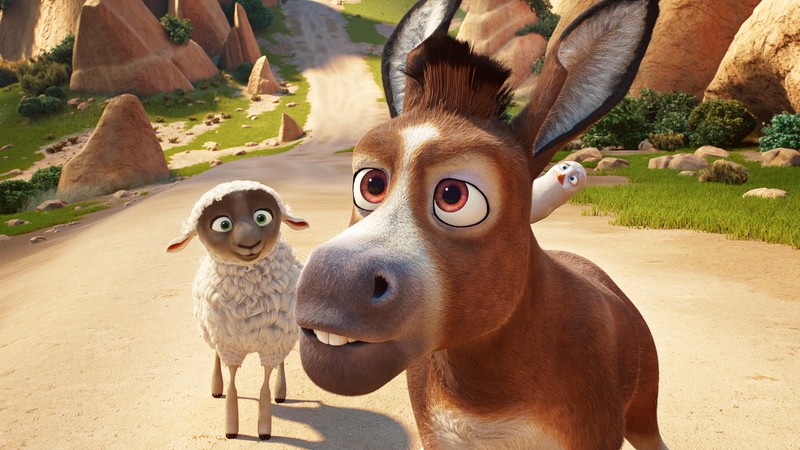 The Star, sheep, donkey, 4k