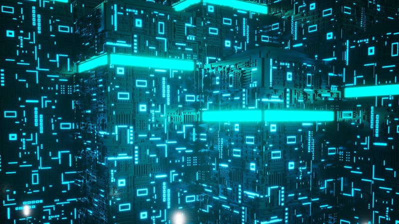 neon, scheme, form, chip, 4k