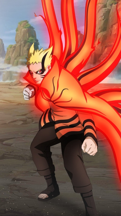 Anime Boruto, Naruto Uzumaki, Baryon Mode (Naruto), 1440x2560
