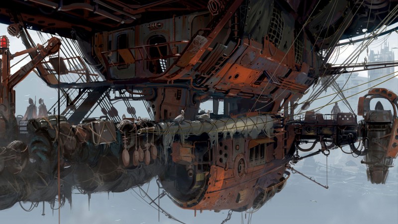 The Prydwen, airship, art, 4k