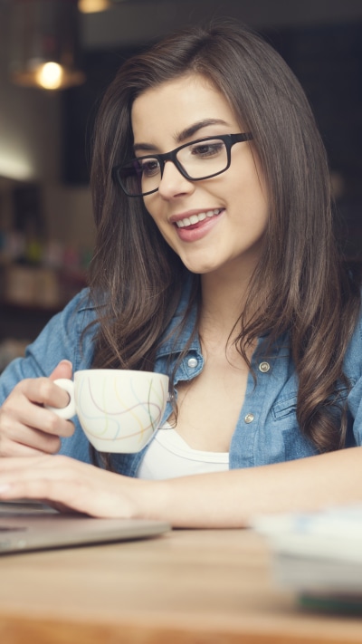 Women Model, Smile, Glasses, Brunette, 1440x2560