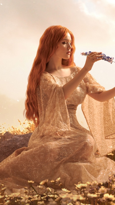 Women Model, Dress, Redhead, Long Hair, 1440x2560