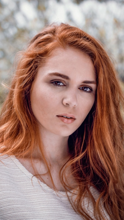 Women Model, Redhead, Brown Eyes, 1440x2560