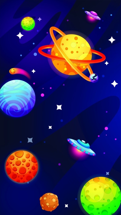 Sci Fi Planets, Space, Planet, UFO, 1440x2560