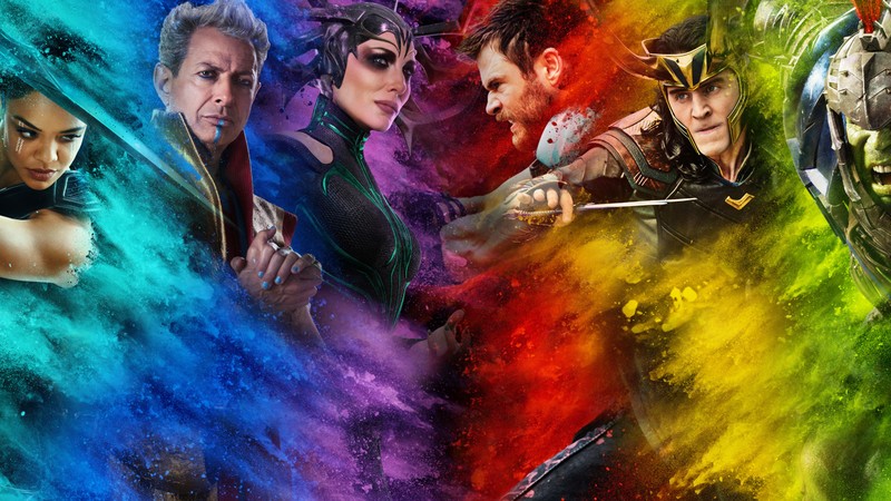 Thor: Ragnarok, Chris Hemsworth, Tom Hiddleston, Tessa Thompson, poster, 4k