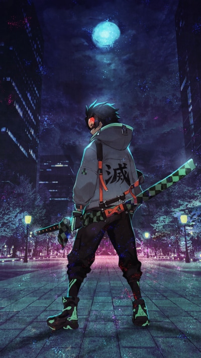 Anime Demon Slayer: Kimetsu no Yaiba, Tanjiro Kamado, 1440x2560