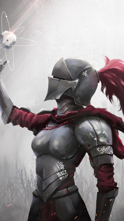 Fantasy Knight, Woman Warrior, Armor, 1440x2560