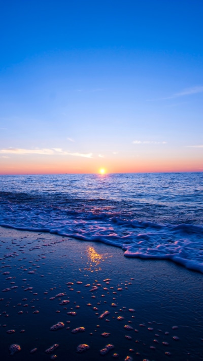 Earth Sunset, Ocean, 1440x2560