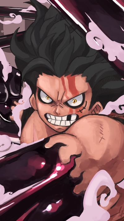 Anime One Piece, Monkey D. Luffy, Gear Fourth, 1440x2560