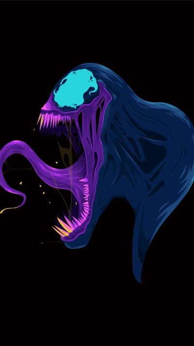 Comics Venom, Minimalist, 1440x2560