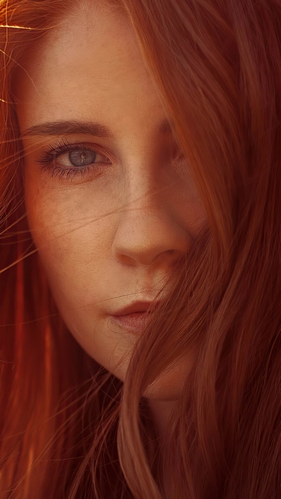 Women Model, Face, Redhead, 1440x2560