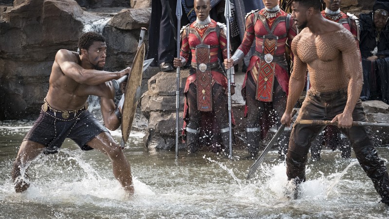 Black Panther, Chadwick Boseman, Michael B. Jordan, 4K