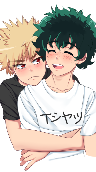 Anime My Hero Academia, Katsuki Bakugou, Izuku Midoriya, 1440x2560