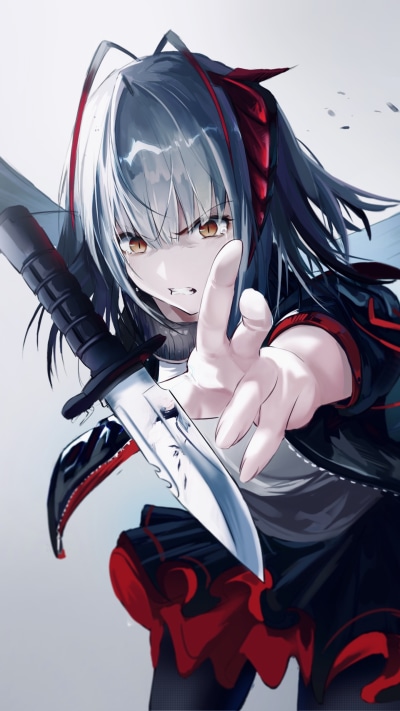 Video Game Arknights, W (Arknights), Knife, 1440x2560