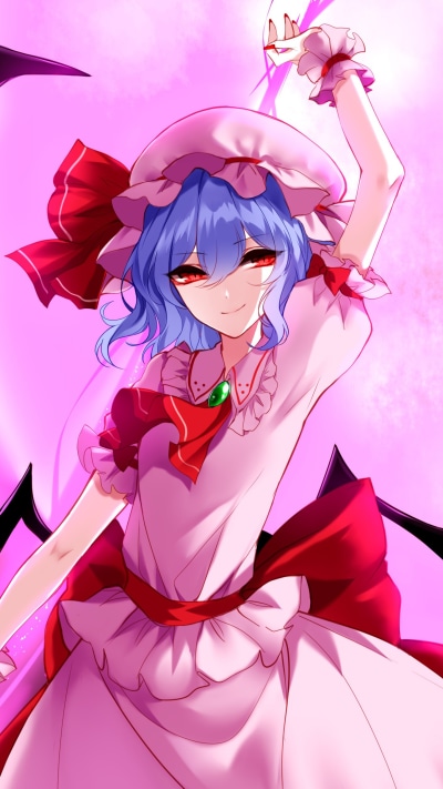 Anime Touhou, Remilia Scarlet, 1440x2560
