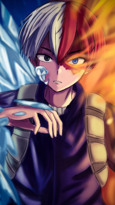 Anime My Hero Academia, Shoto Todoroki, 1440x2560