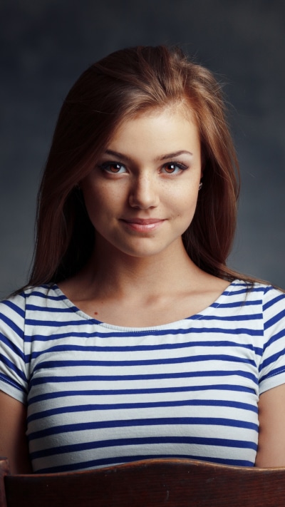 Women Model, Redhead, Brown Eyes, 1440x2560