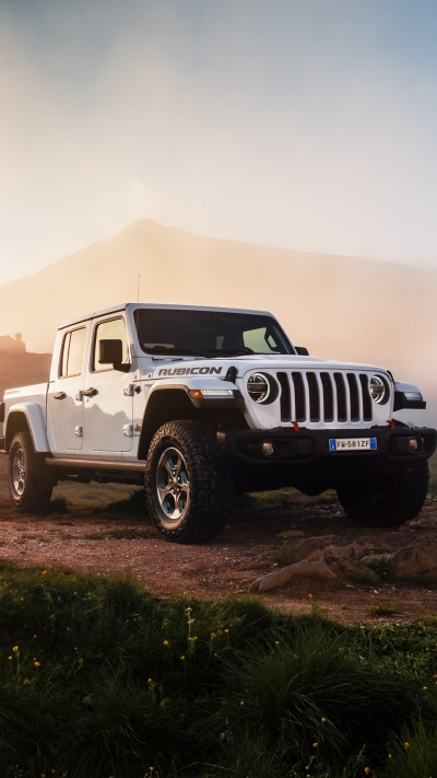 Vehicles Jeep Gladiator, White Car, Vehicle, Car, Jeep, 1440x2560