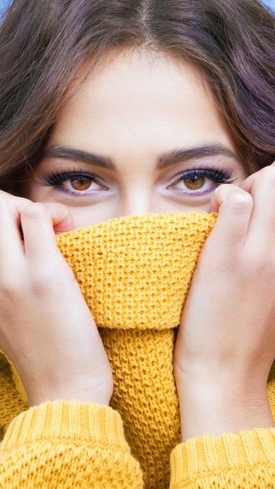 Women Model, Stare, Face, Brunette, Hazel Eyes, 1440x2560