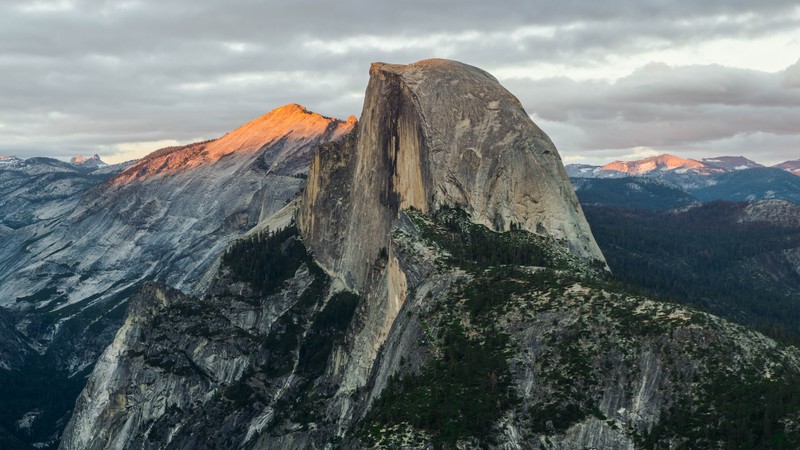 Half Dome, mountain, Yosemite, National Park, California, 4K