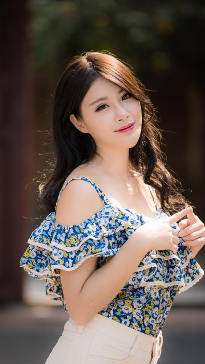Women Model, Black Hair, Asian, Long Hair, 1440x2560