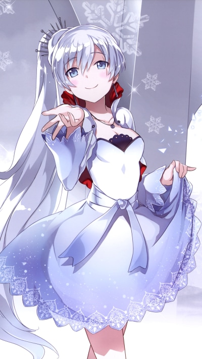 Anime RWBY, Weiss Schnee, 1440x2560
