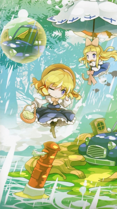 Anime Touhou, Marisa Kirisame, Alice Margatroid, 1440x2560