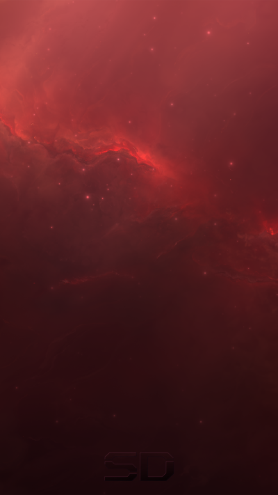 Sci Fi Nebula, Stars, Space, Red, 1440x2560